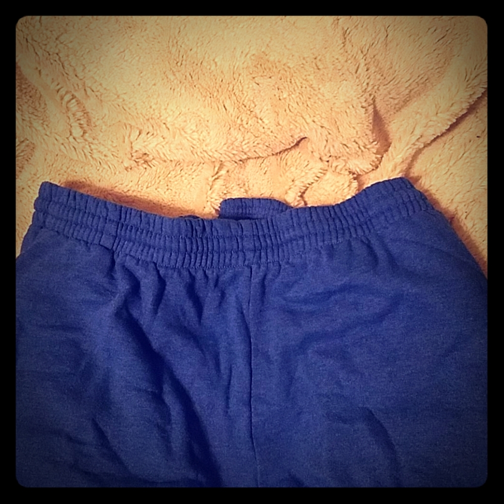 Blue sweatpants